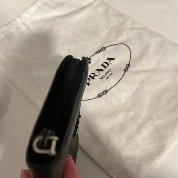 Prada Saffiano Black Zip Wallet - Picture 8 of 8